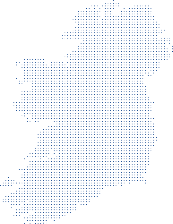 Ireland made up of dots